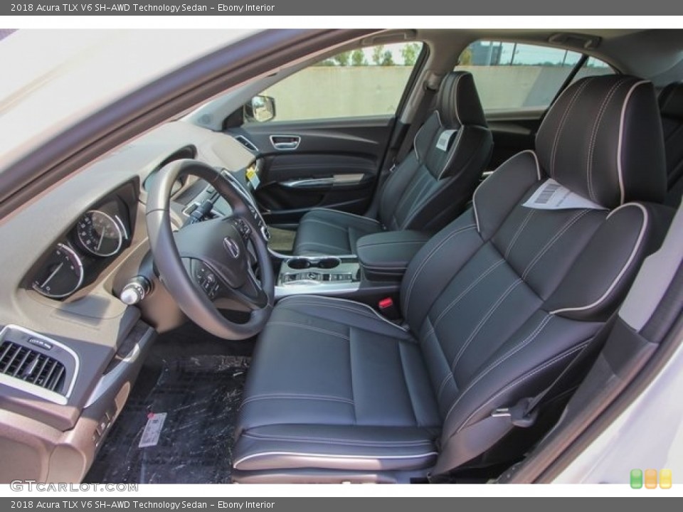 Ebony Interior Front Seat for the 2018 Acura TLX V6 SH-AWD Technology Sedan #122703894