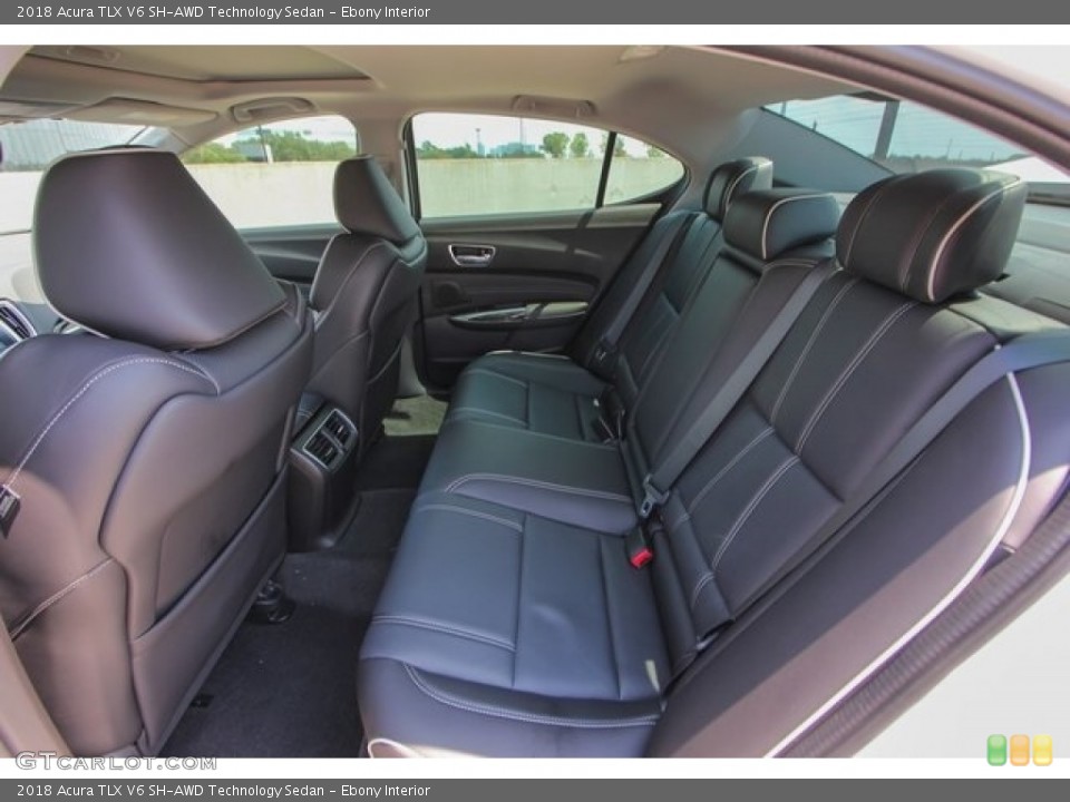 Ebony Interior Rear Seat for the 2018 Acura TLX V6 SH-AWD Technology Sedan #122703900