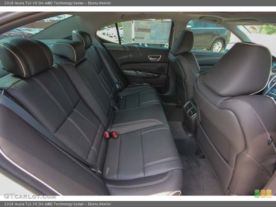 Ebony Interior Rear Seat for the 2018 Acura TLX V6 SH-AWD Technology Sedan #122703909