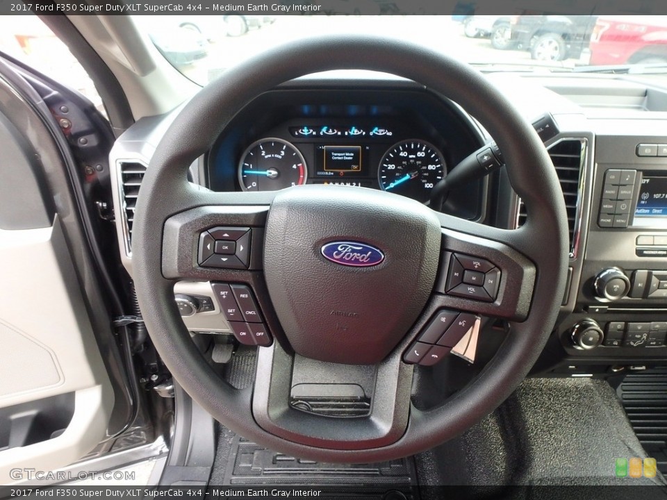 Medium Earth Gray Interior Steering Wheel for the 2017 Ford F350 Super Duty XLT SuperCab 4x4 #122714912