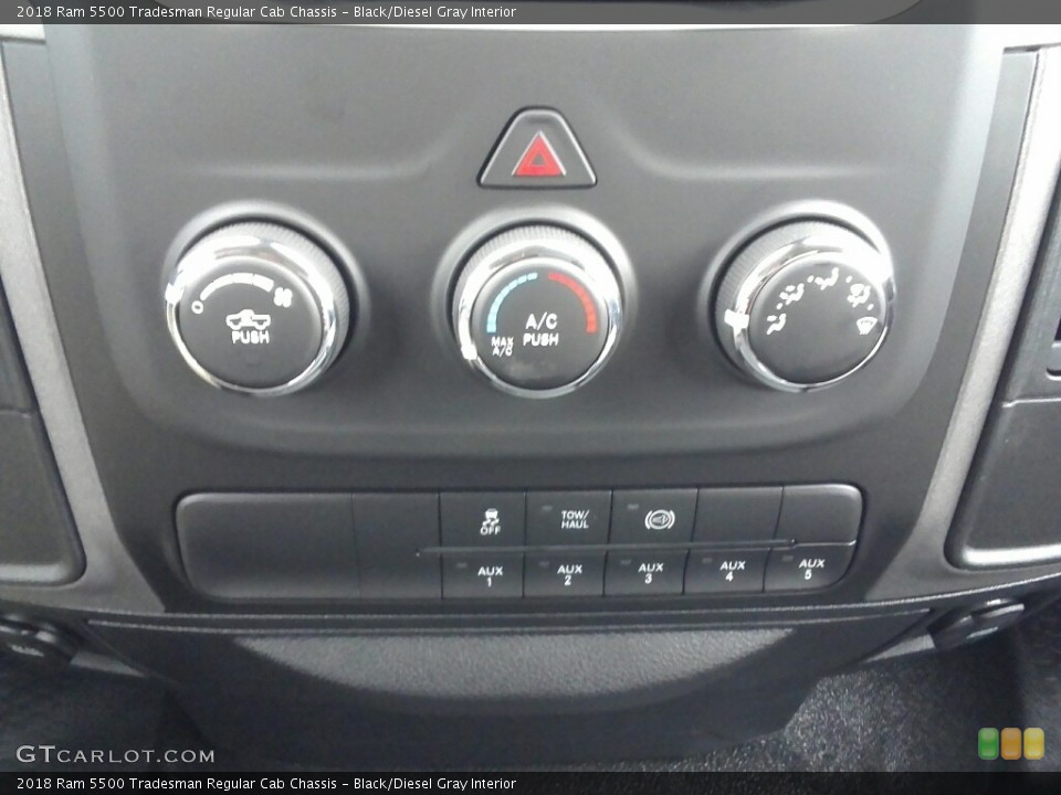 Black/Diesel Gray Interior Controls for the 2018 Ram 5500 Tradesman Regular Cab Chassis #122715851