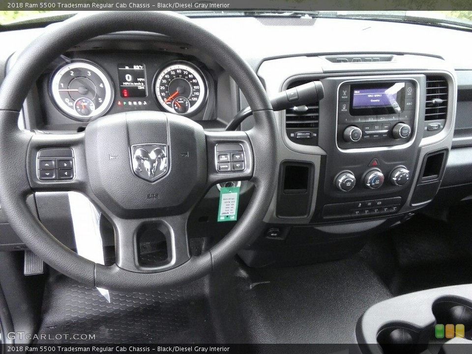Black/Diesel Gray Interior Controls for the 2018 Ram 5500 Tradesman Regular Cab Chassis #122715926