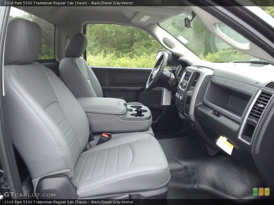 Black/Diesel Gray Interior Front Seat for the 2018 Ram 5500 Tradesman Regular Cab Chassis #122716061