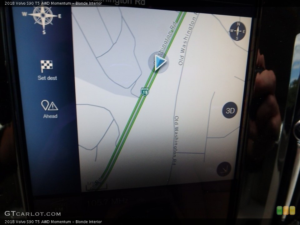 Blonde Interior Navigation for the 2018 Volvo S90 T5 AWD Momentum #122727014
