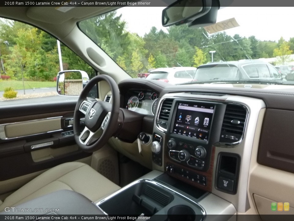 Canyon Brown/Light Frost Beige Interior Dashboard for the 2018 Ram 1500 Laramie Crew Cab 4x4 #122744873