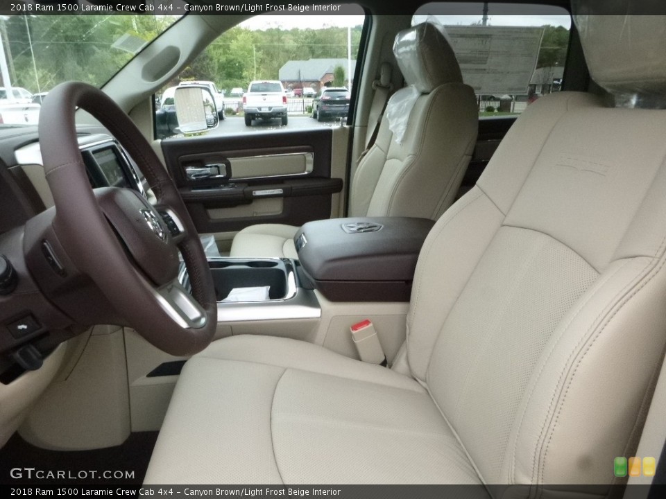 Canyon Brown/Light Frost Beige Interior Front Seat for the 2018 Ram 1500 Laramie Crew Cab 4x4 #122744945