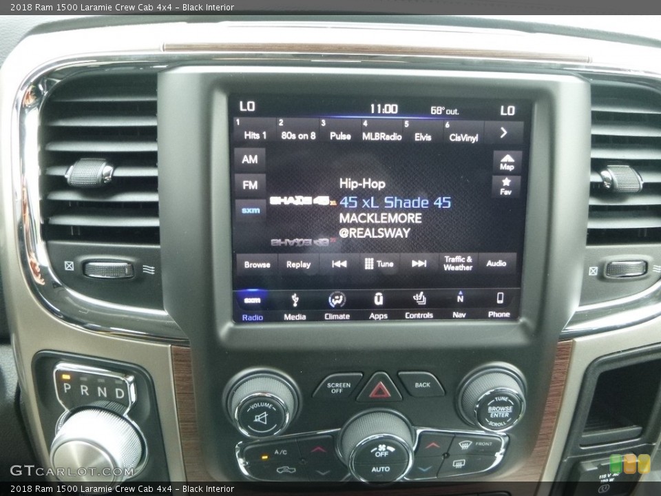 Black Interior Controls for the 2018 Ram 1500 Laramie Crew Cab 4x4 #122745557