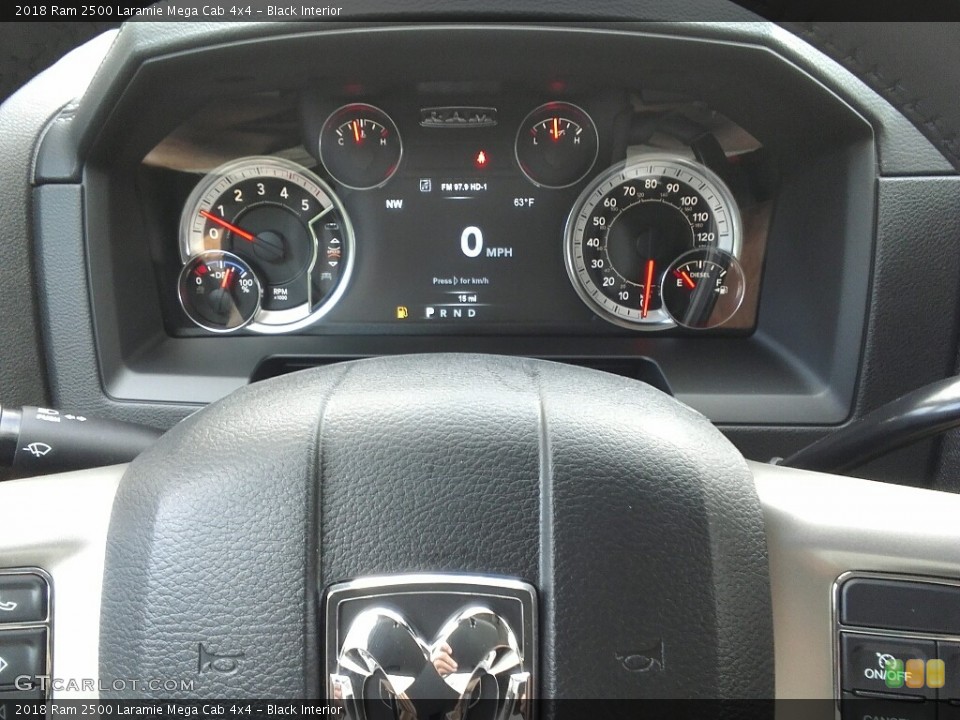 Black Interior Gauges for the 2018 Ram 2500 Laramie Mega Cab 4x4 #122756342