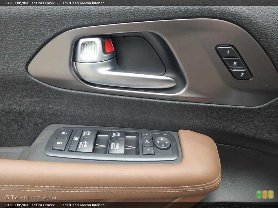Black/Deep Mocha Interior Controls for the 2018 Chrysler Pacifica Limited #122761064