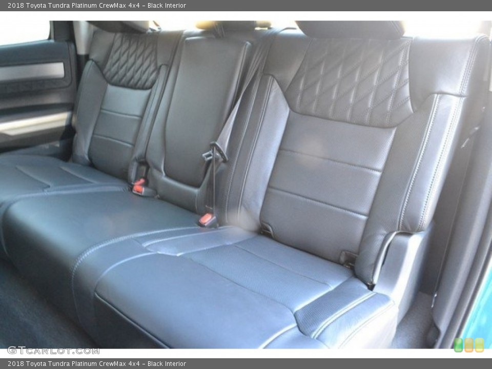 Black Interior Rear Seat for the 2018 Toyota Tundra Platinum CrewMax 4x4 #122768186