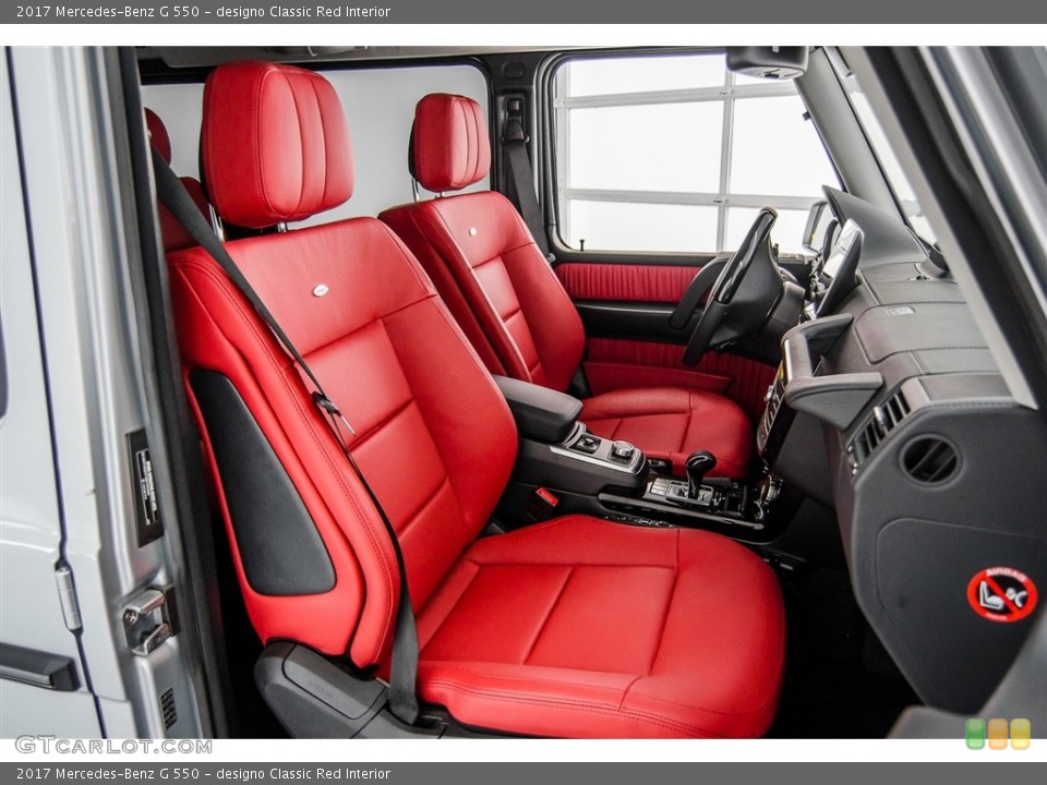 designo Classic Red Interior Photo for the 2017 Mercedes-Benz G 550 #122775374