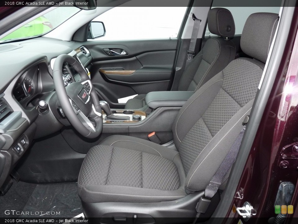 Jet Black Interior Front Seat for the 2018 GMC Acadia SLE AWD #122776820
