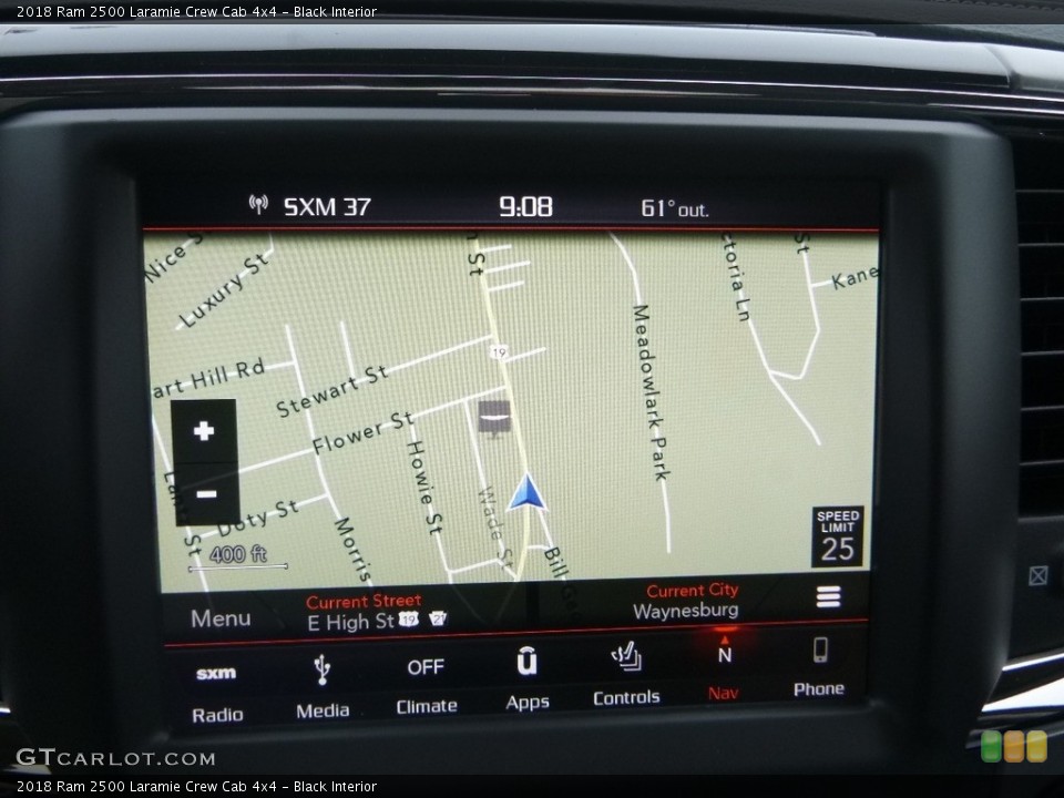 Black Interior Navigation for the 2018 Ram 2500 Laramie Crew Cab 4x4 #122787119