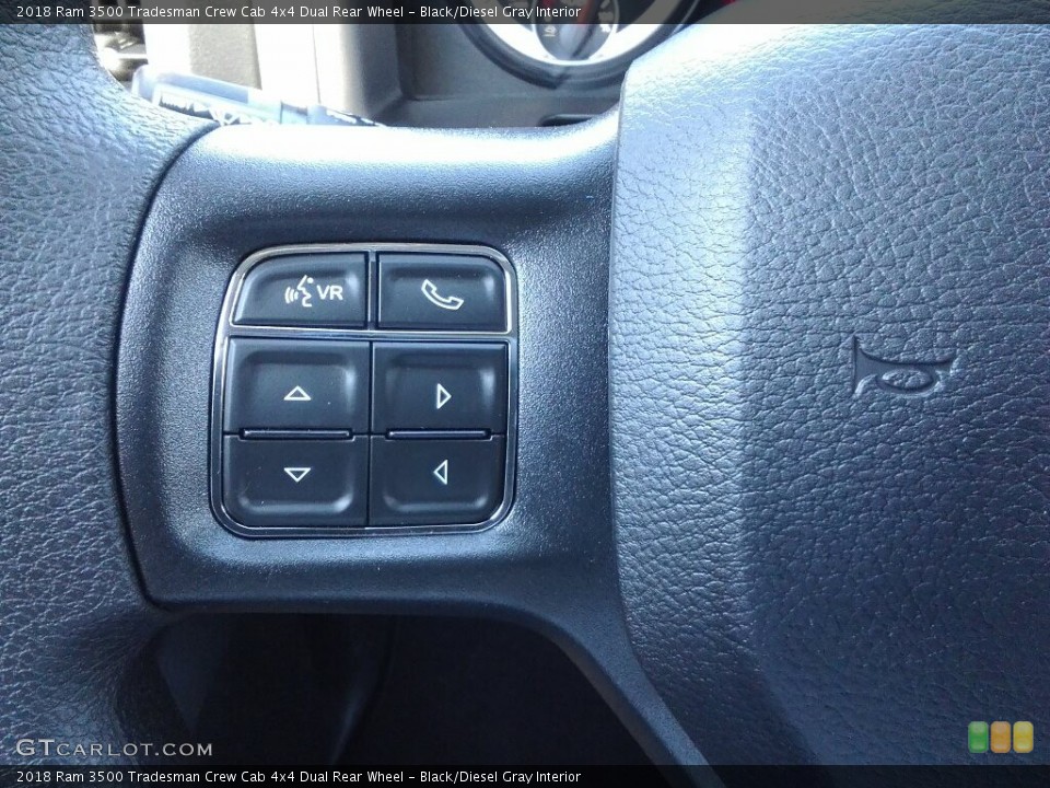 Black/Diesel Gray Interior Controls for the 2018 Ram 3500 Tradesman Crew Cab 4x4 Dual Rear Wheel #122791976