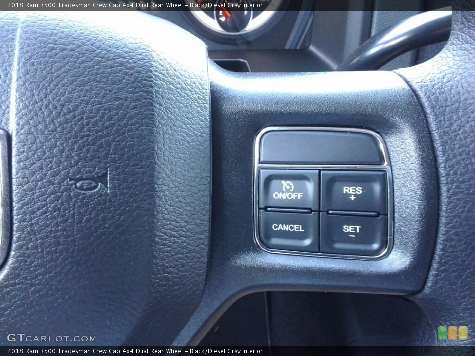 Black/Diesel Gray Interior Controls for the 2018 Ram 3500 Tradesman Crew Cab 4x4 Dual Rear Wheel #122792006