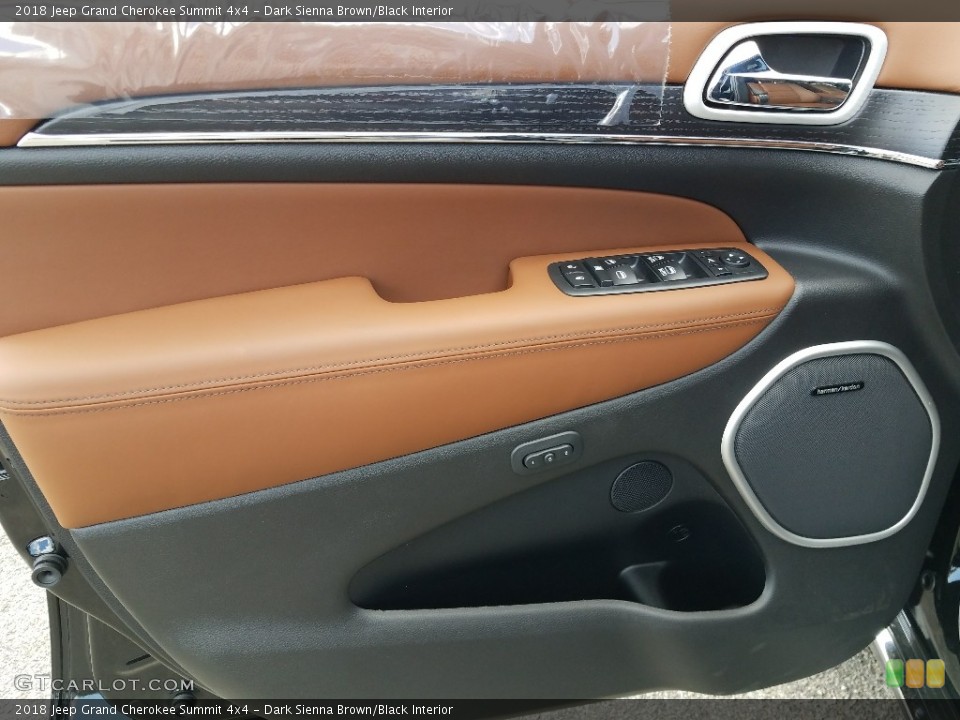 Dark Sienna Brown/Black Interior Door Panel for the 2018 Jeep Grand Cherokee Summit 4x4 #122792948