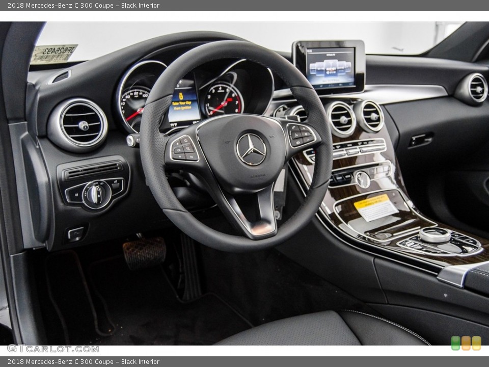 Black Interior Dashboard for the 2018 Mercedes-Benz C 300 Coupe #122797067