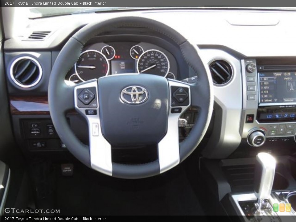 Black Interior Steering Wheel for the 2017 Toyota Tundra Limited Double Cab #122808088