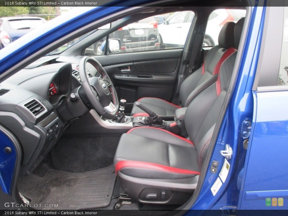 Carbon Black Interior Photo for the 2016 Subaru WRX STI Limited #122812547
