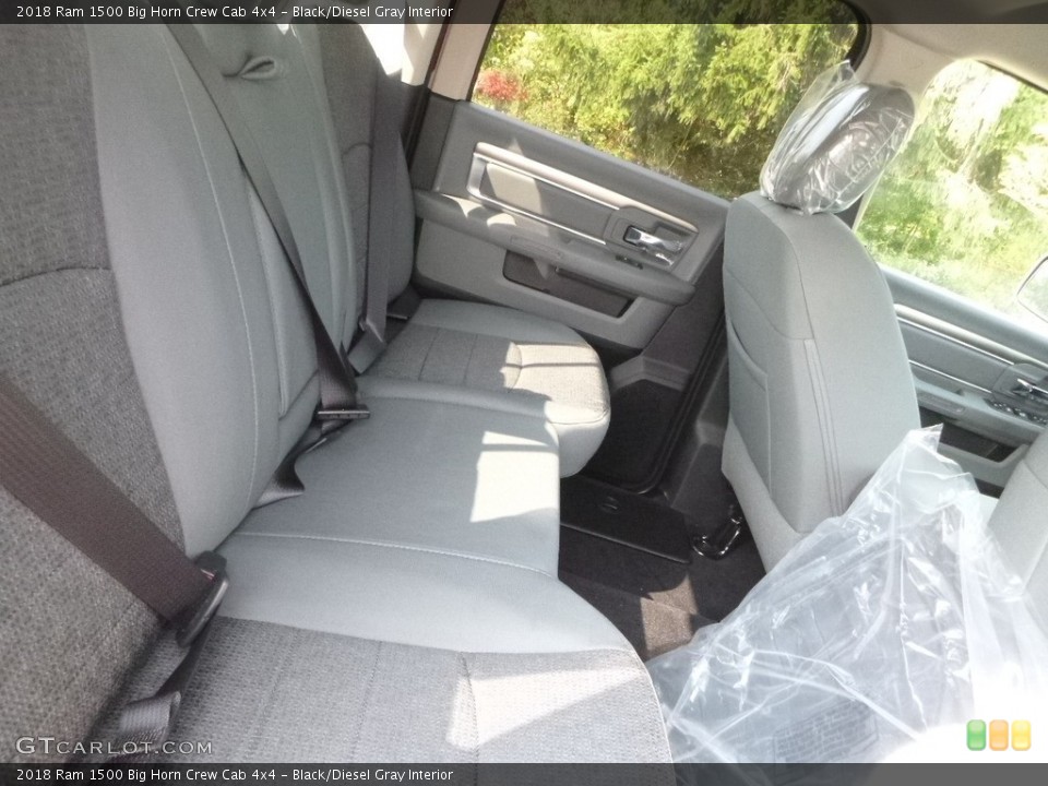 Black/Diesel Gray Interior Rear Seat for the 2018 Ram 1500 Big Horn Crew Cab 4x4 #122814788