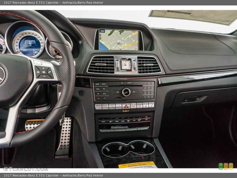 Anthracite/Berry Red Interior Dashboard for the 2017 Mercedes-Benz E 550 Cabriolet #122816231