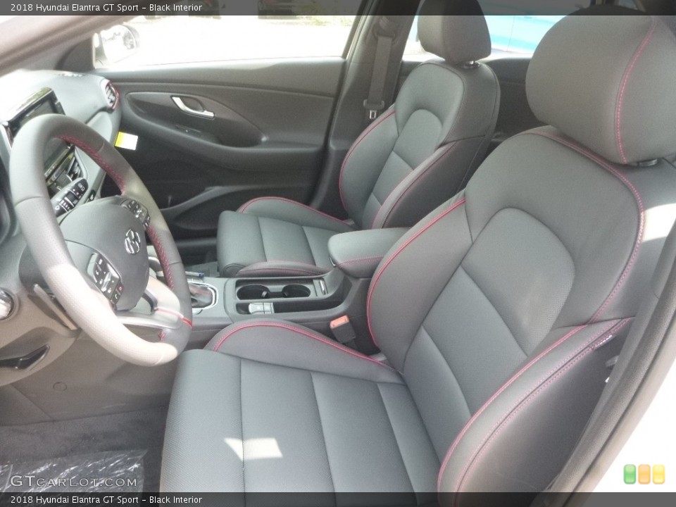 Black Interior Front Seat for the 2018 Hyundai Elantra GT Sport #122823548