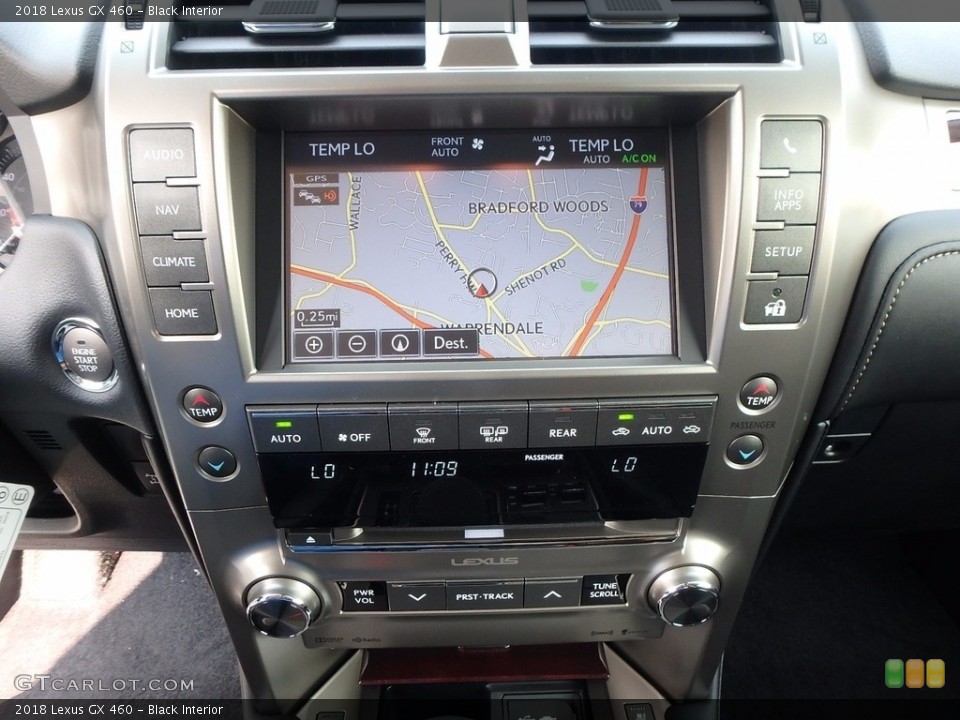 Black Interior Navigation for the 2018 Lexus GX 460 #122825570