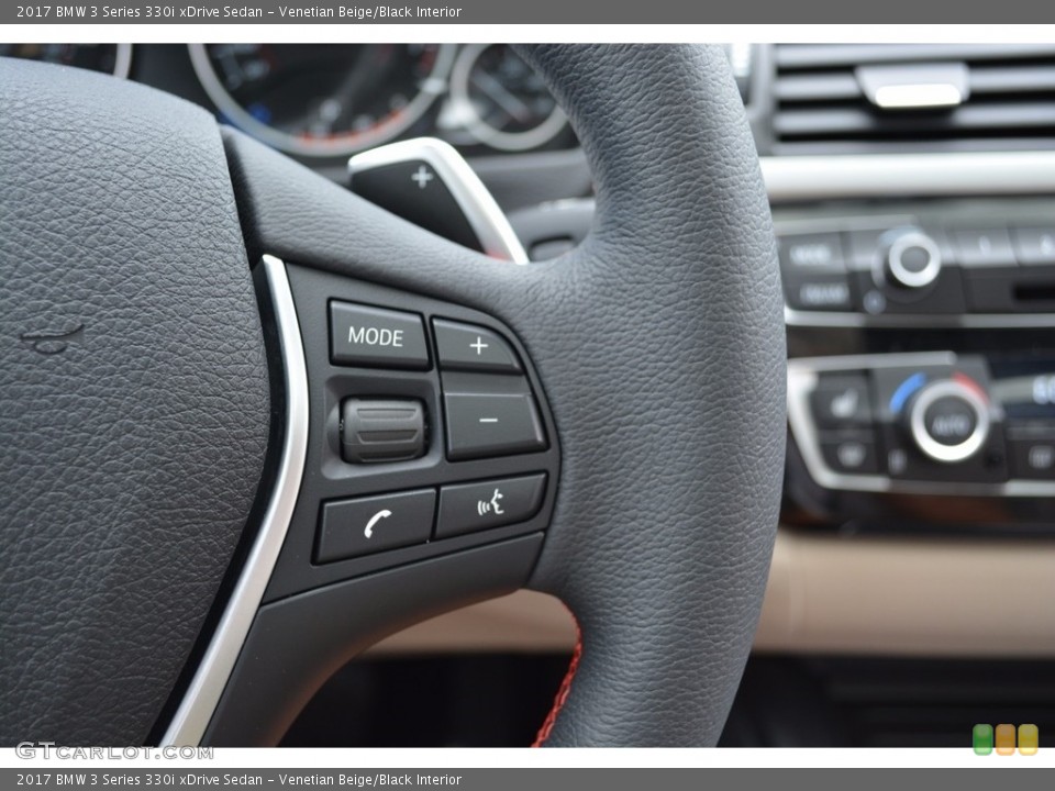 Venetian Beige/Black Interior Controls for the 2017 BMW 3 Series 330i xDrive Sedan #122831523