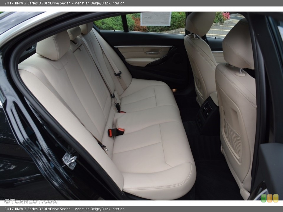Venetian Beige/Black Interior Rear Seat for the 2017 BMW 3 Series 330i xDrive Sedan #122831662