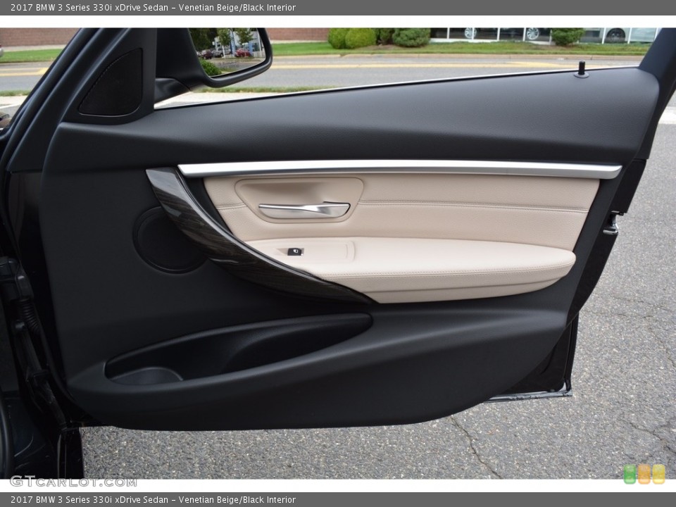 Venetian Beige/Black Interior Door Panel for the 2017 BMW 3 Series 330i xDrive Sedan #122831686