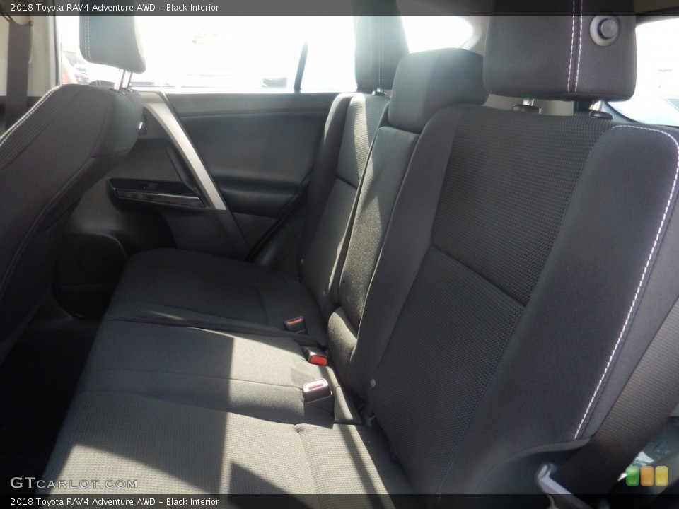 Black Interior Rear Seat for the 2018 Toyota RAV4 Adventure AWD #122833612