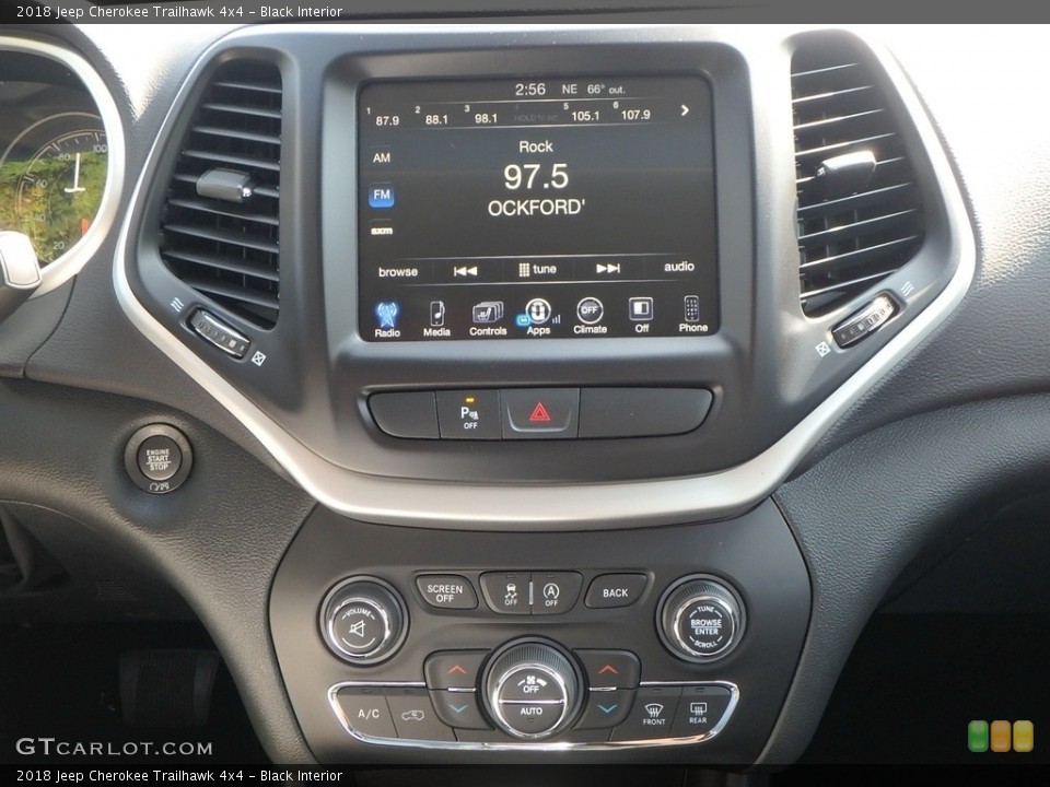 Black Interior Controls for the 2018 Jeep Cherokee Trailhawk 4x4 #122842177