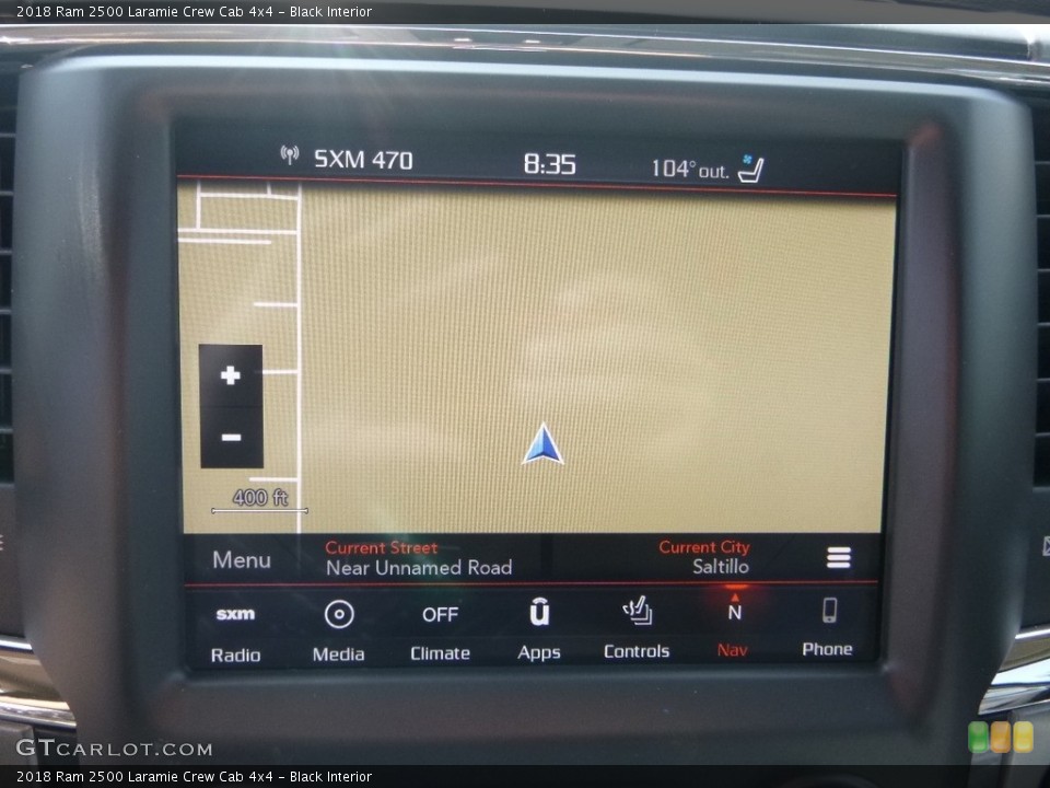 Black Interior Navigation for the 2018 Ram 2500 Laramie Crew Cab 4x4 #122843146