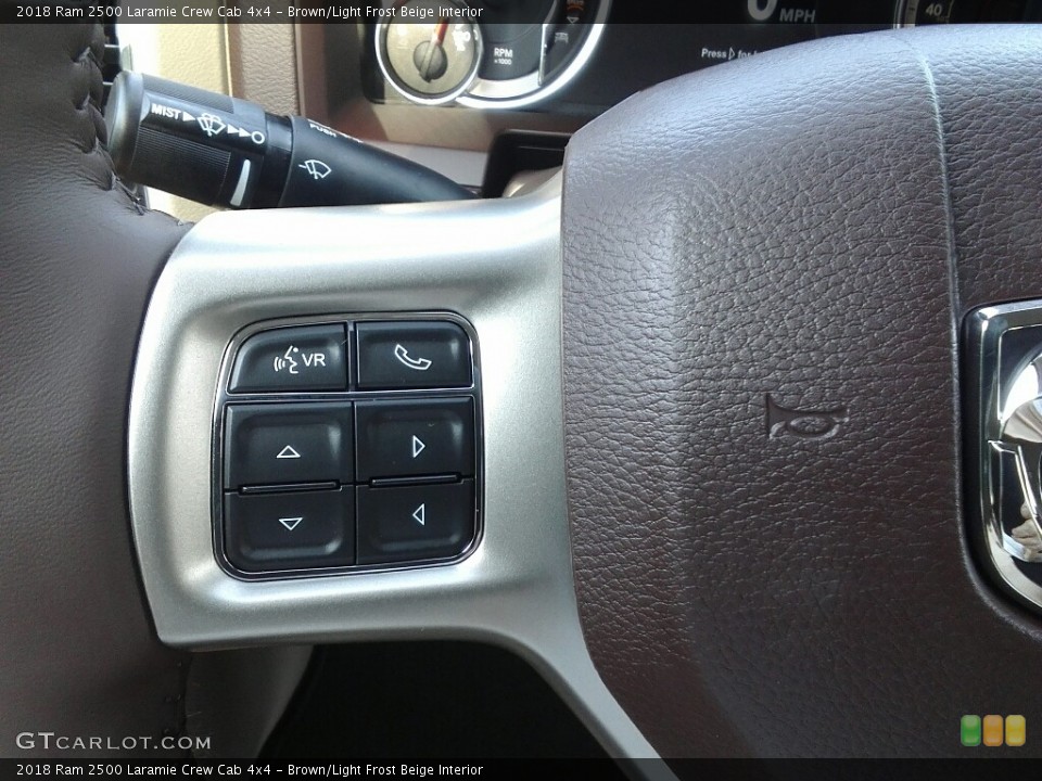 Brown/Light Frost Beige Interior Controls for the 2018 Ram 2500 Laramie Crew Cab 4x4 #122850124