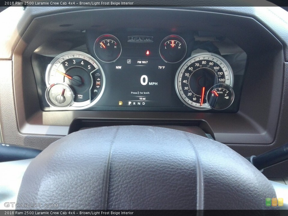 Brown/Light Frost Beige Interior Gauges for the 2018 Ram 2500 Laramie Crew Cab 4x4 #122850163