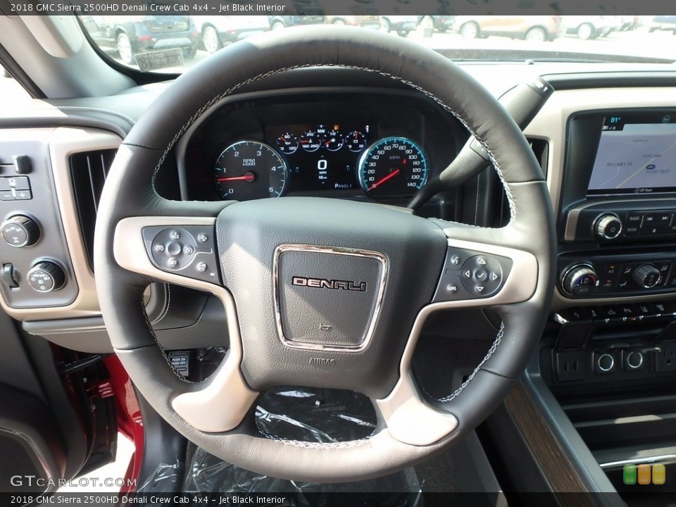 Jet Black Interior Steering Wheel for the 2018 GMC Sierra 2500HD Denali Crew Cab 4x4 #122851066