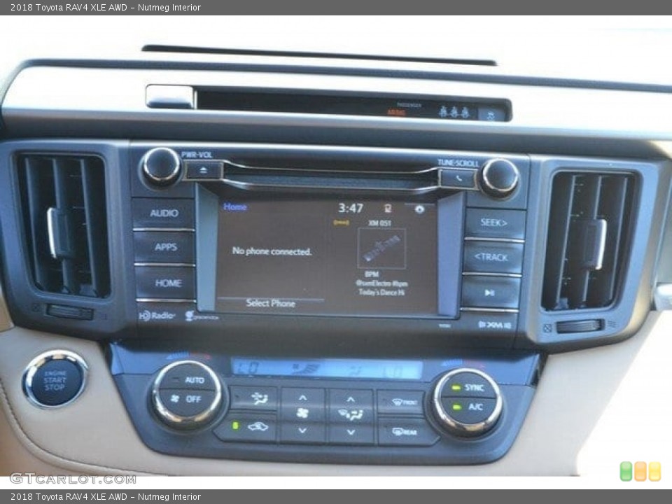 Nutmeg Interior Controls for the 2018 Toyota RAV4 XLE AWD #122854950