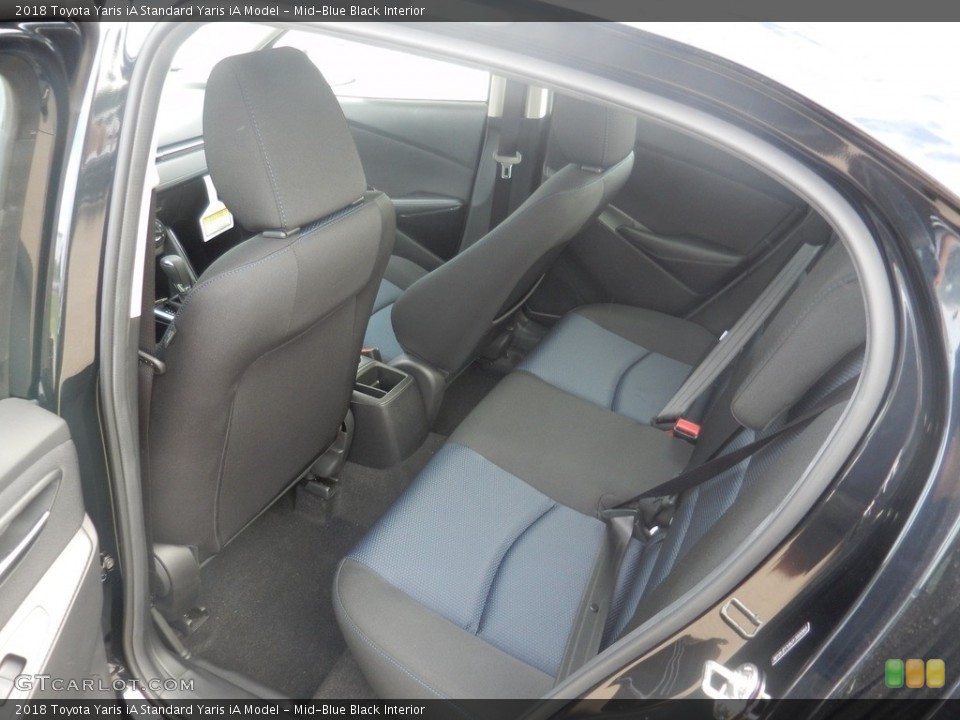 Mid-Blue Black Interior Rear Seat for the 2018 Toyota Yaris iA  #122864652