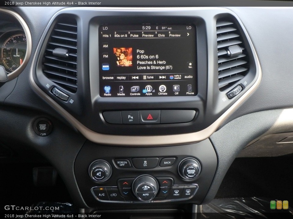 Black Interior Controls for the 2018 Jeep Cherokee High Altitude 4x4 #122889972