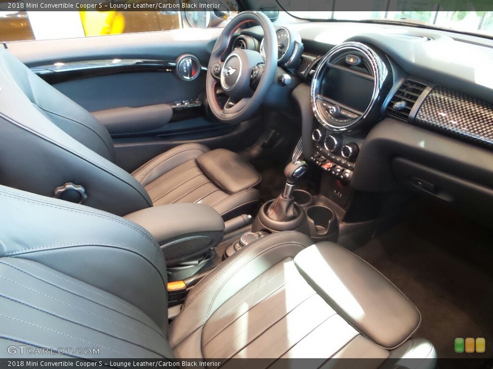 Lounge Leather/Carbon Black Interior Photo for the 2018 Mini Convertible Cooper S #122891439