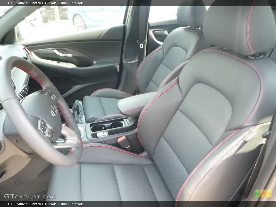 Black Interior Front Seat for the 2018 Hyundai Elantra GT Sport #122896650