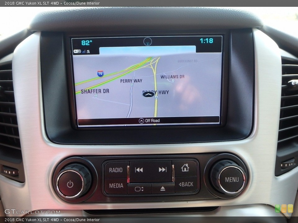 Cocoa/Dune Interior Navigation for the 2018 GMC Yukon XL SLT 4WD #122914254