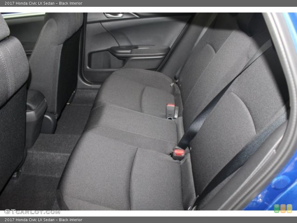 Black Interior Rear Seat for the 2017 Honda Civic LX Sedan #122937727