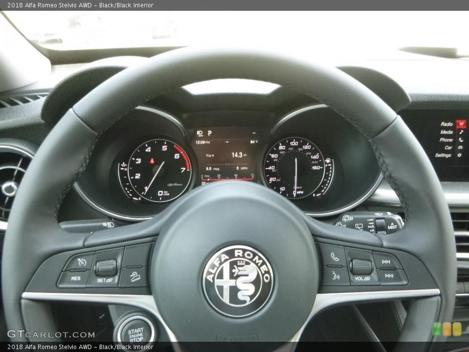 Black/Black Interior Steering Wheel for the 2018 Alfa Romeo Stelvio AWD #122943769