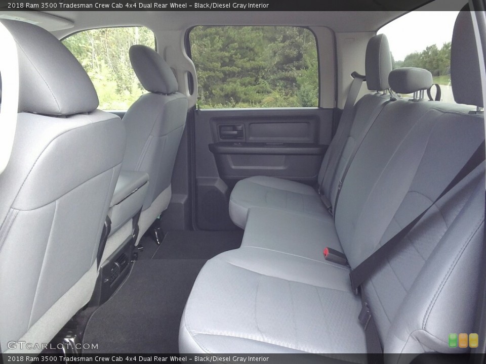 Black/Diesel Gray Interior Rear Seat for the 2018 Ram 3500 Tradesman Crew Cab 4x4 Dual Rear Wheel #122945365