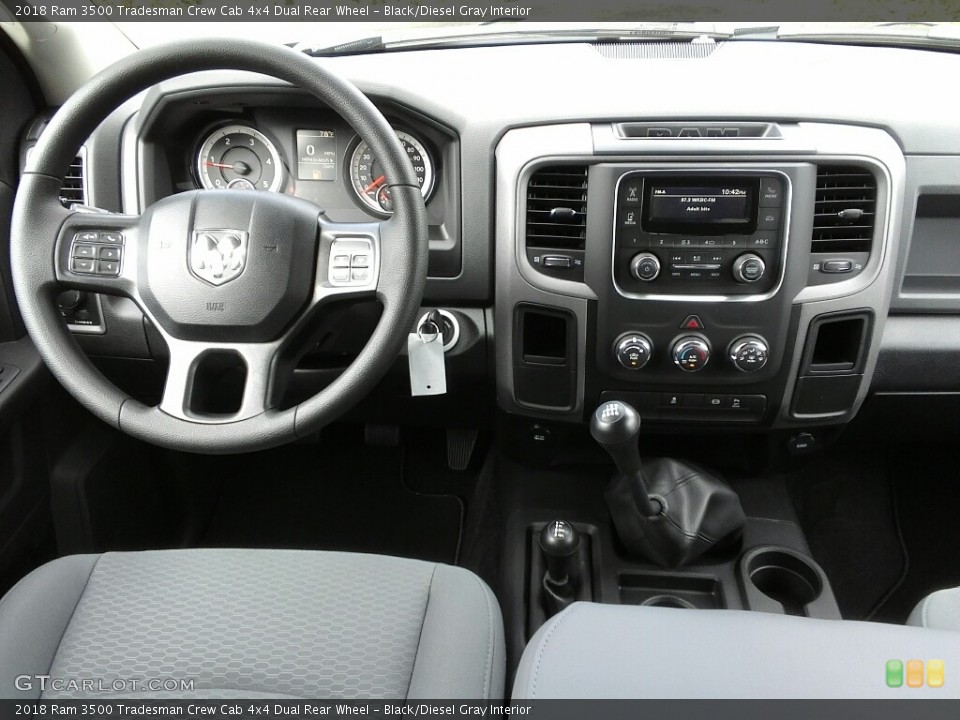 Black/Diesel Gray Interior Dashboard for the 2018 Ram 3500 Tradesman Crew Cab 4x4 Dual Rear Wheel #122945500