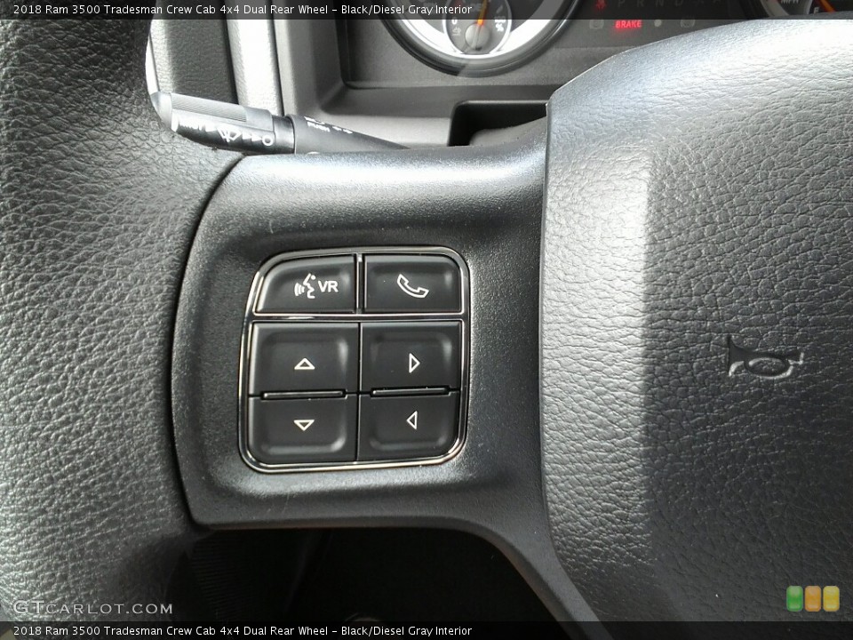 Black/Diesel Gray Interior Controls for the 2018 Ram 3500 Tradesman Crew Cab 4x4 Dual Rear Wheel #122945536