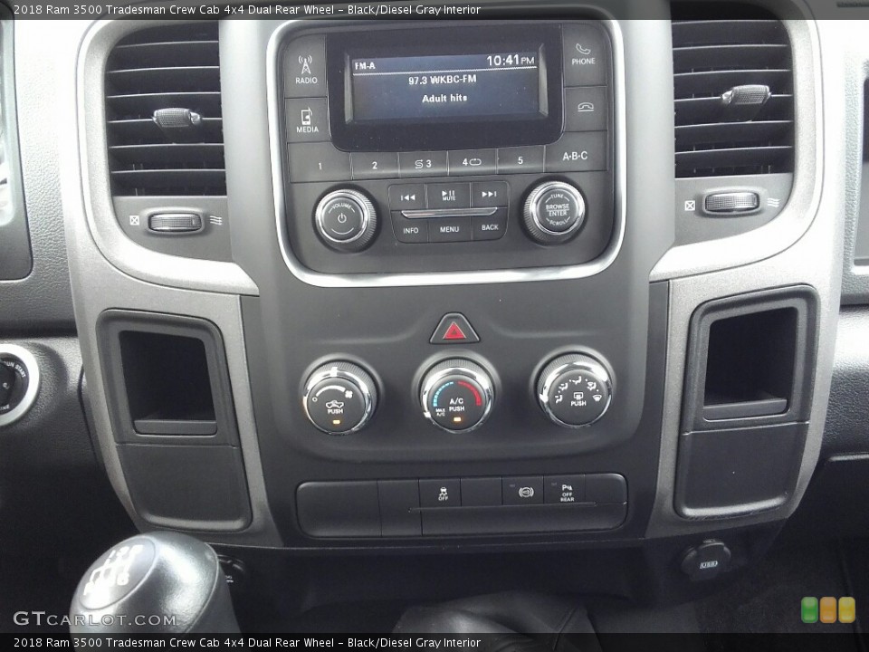 Black/Diesel Gray Interior Controls for the 2018 Ram 3500 Tradesman Crew Cab 4x4 Dual Rear Wheel #122945635