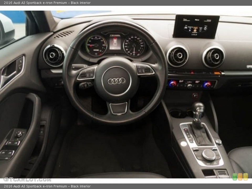 Black Interior Dashboard for the 2016 Audi A3 Sportback e-tron Premium #122955118