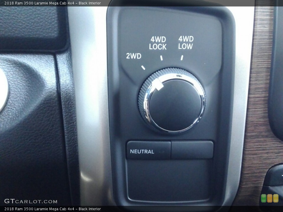 Black Interior Controls for the 2018 Ram 3500 Laramie Mega Cab 4x4 #122975430